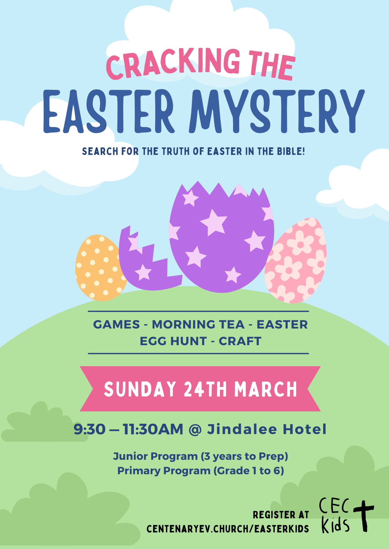 Invitation to Kids Church - Cracking the Easter Mystery